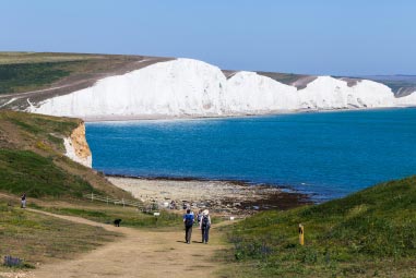 White Cliffs of Dover in the sun