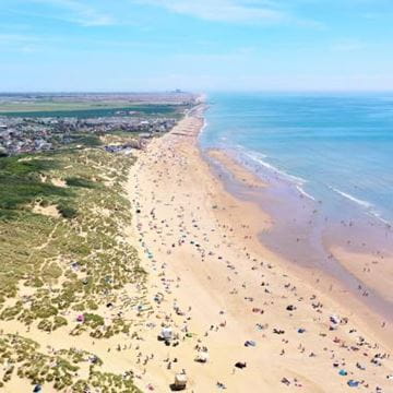 Birdseye view of Camber Sands