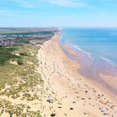 Birdseye view of Camber Sands
