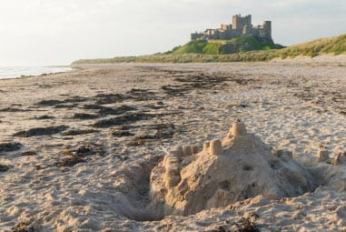 Sandcastle on Bamburgh Beach