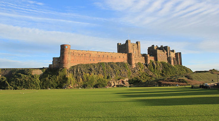 A view of Bamburgh castle