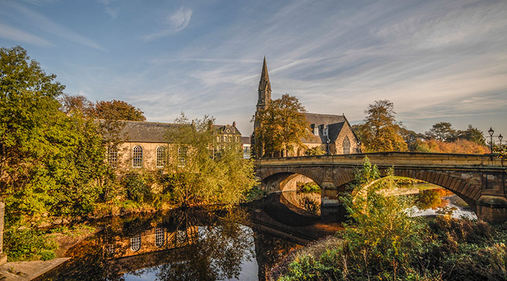 Telford Bridge in Morpeth and the River 'Wansbeck