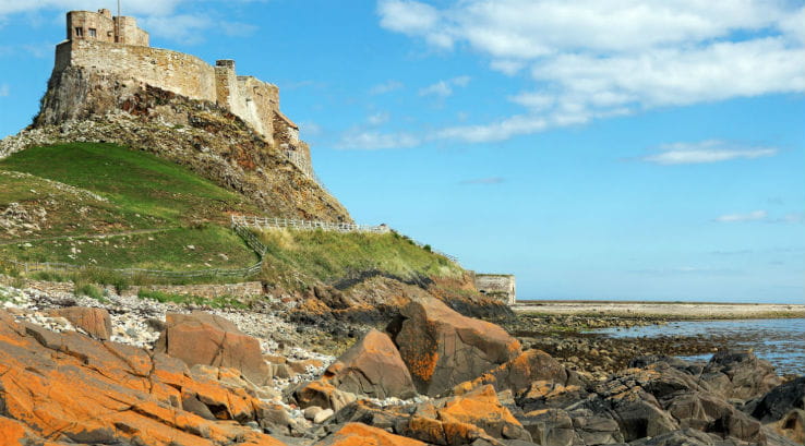 Rocky seaside landscape at Berwick-upon-Tweed