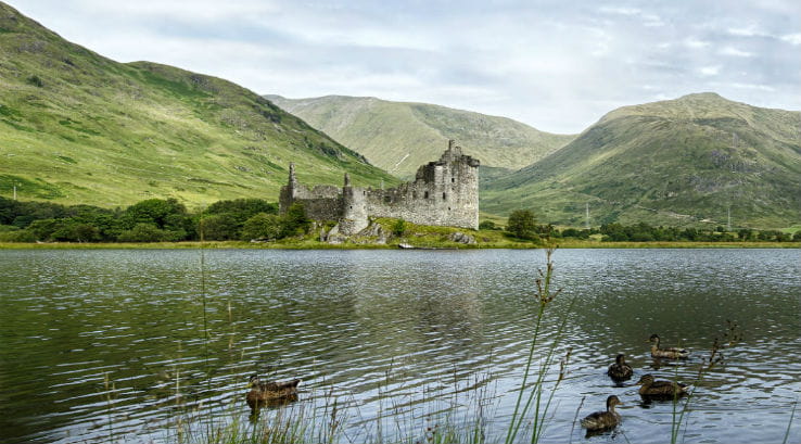 A lake and hills at Dumfries