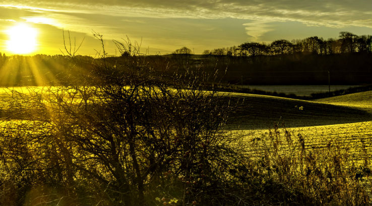 Kilmarnock and sunset