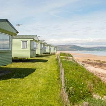 Caravans overlooking the beach