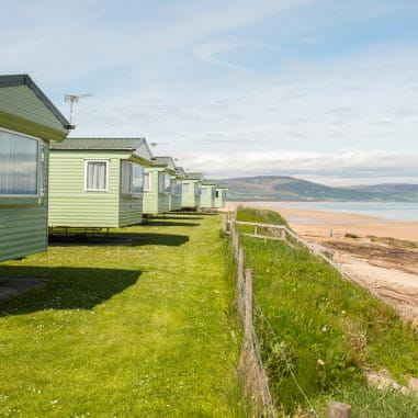 Caravans overlooking the beach