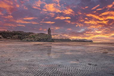 Greenan Beach at sunset