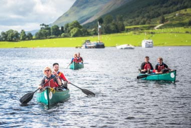 People kayaking