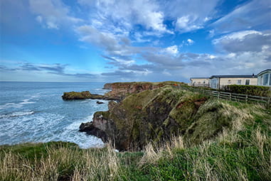 The view over the cliffs at Eyemouth on an Autumn day