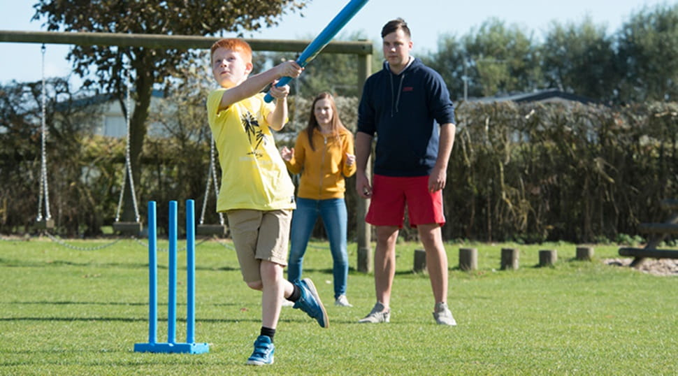 A family game of cricket