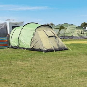 Green tent at Parkdean Resorts