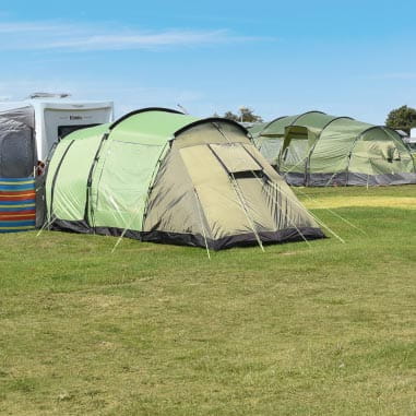 Green tent at Parkdean Resorts