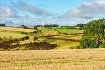 Rolling countryside