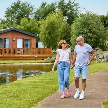 Couple walking hand in hand