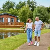 Couple walking hand in hand