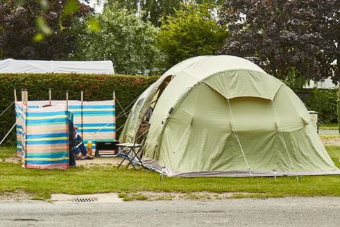 Tent on pitch