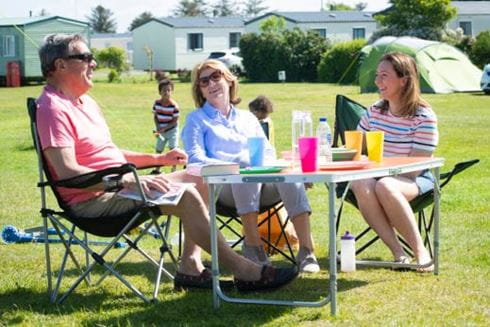 family having a picnic 