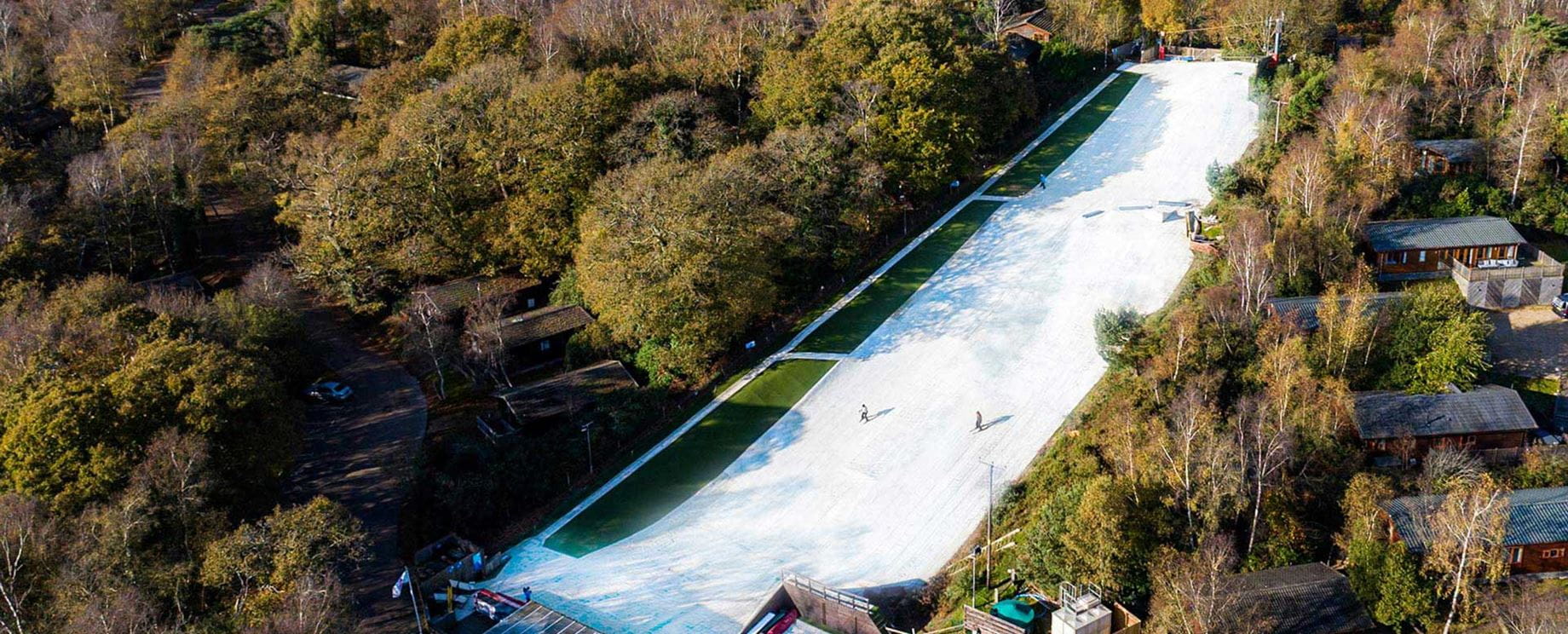 aerial view of Warmwell Ski Slope