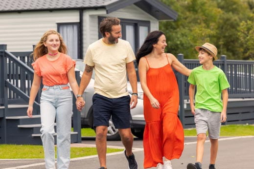 Family on park