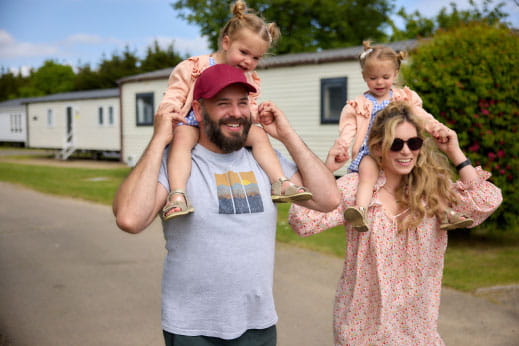 Family on park