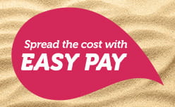 Spread the cost logo on a sandy background