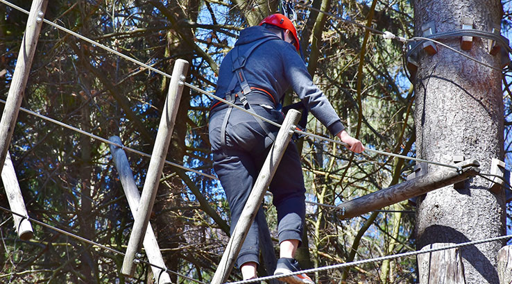 A high-ropes course