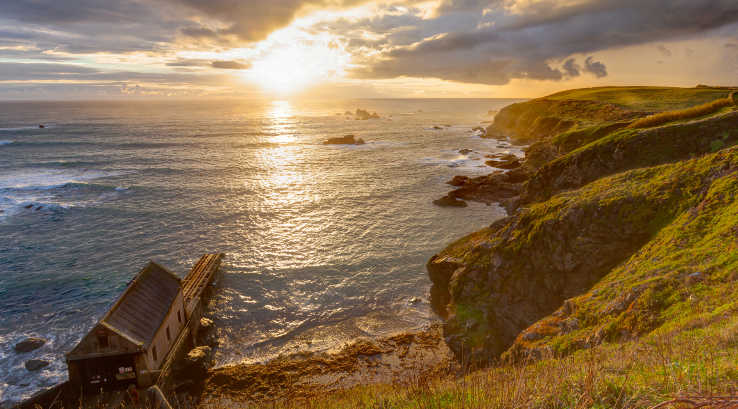 Sunset over Lizard Point in Cornwall