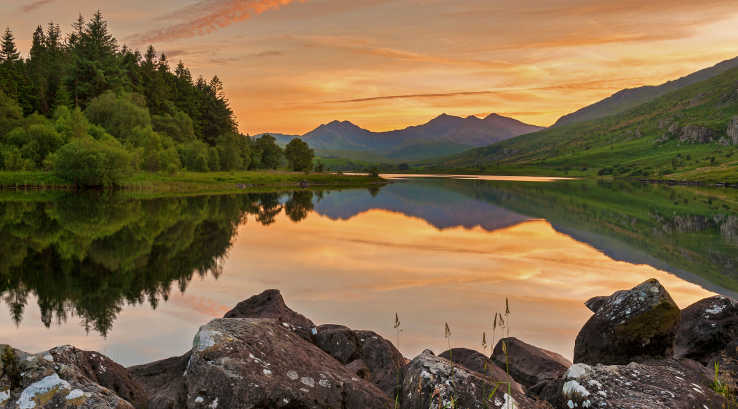 Sunset over Snowdonia National Park