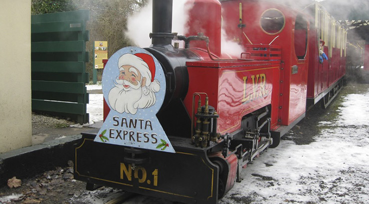 Santa Express steam train at Lappa Valley