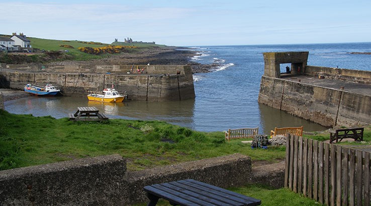 View from the beer garden at The Jolly Fisherman, Craster