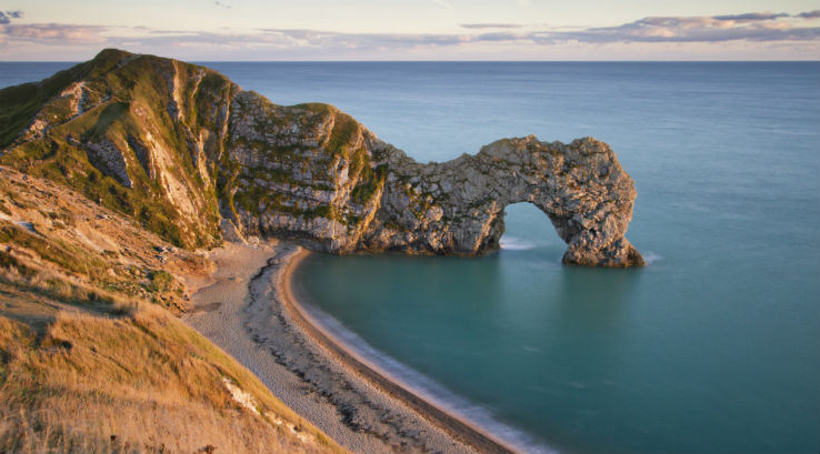 The limestone arch at Durdle Door Beach in Dorset
