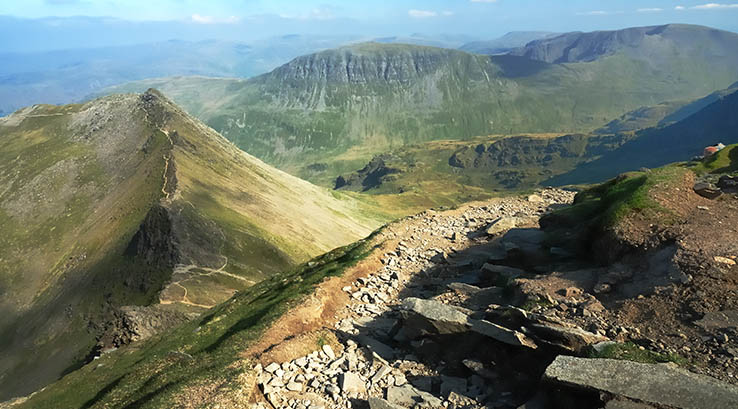 View of Striding Edge on mount Helvelyn 