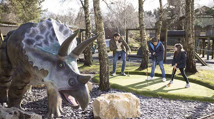 Dinosaur crazy golf at Warmwell holiday park