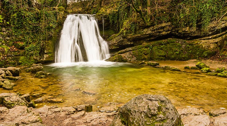 Janet's Foss waterfall in Yorkshire
