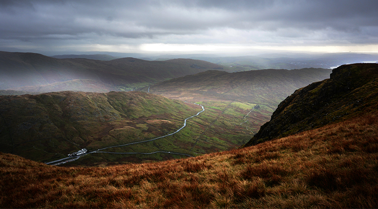 A view across the Kirkstone Pass from Red Screes