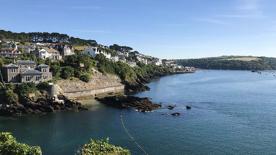 Looking into the mouth of the River Fowey from St. Catherine's Castle viewpoint