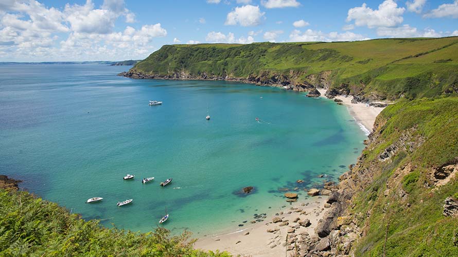 The view over Lantic Bay's sandy beaches