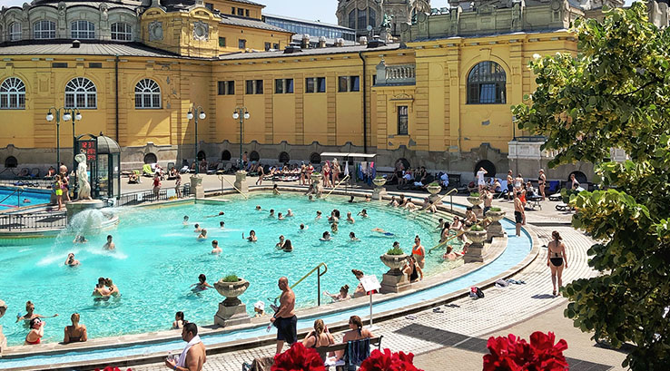Szechenyi Bath hot springs, Hungary