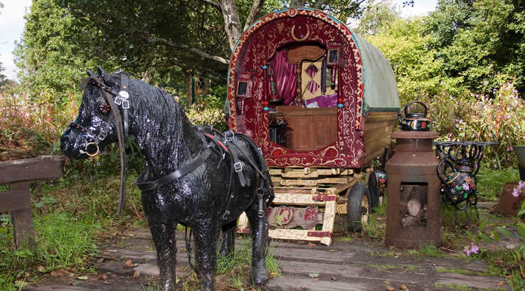 A gypsy caravan exhibit at Gypsywood