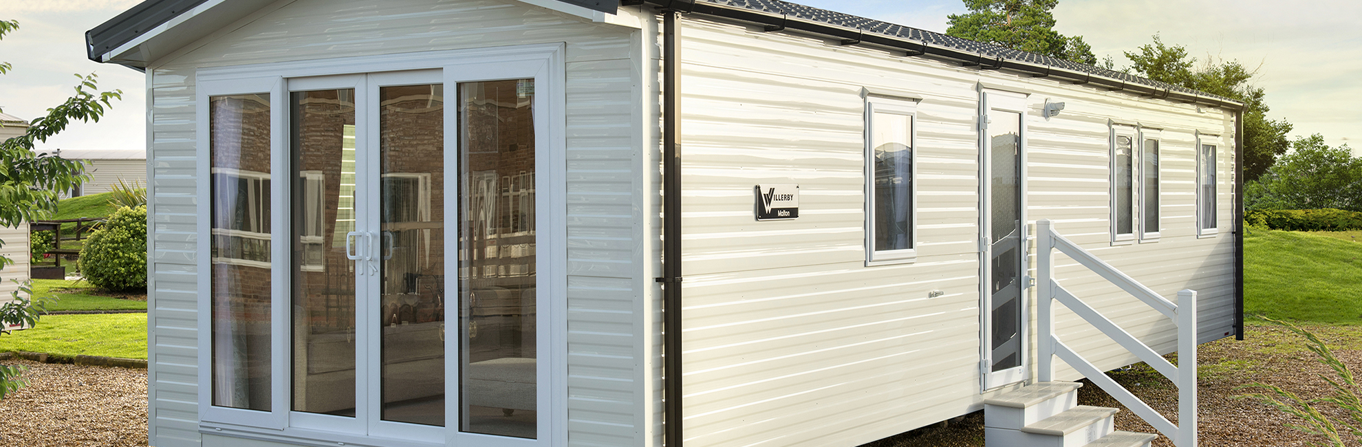 The exterior of the Willerby Malton static caravan