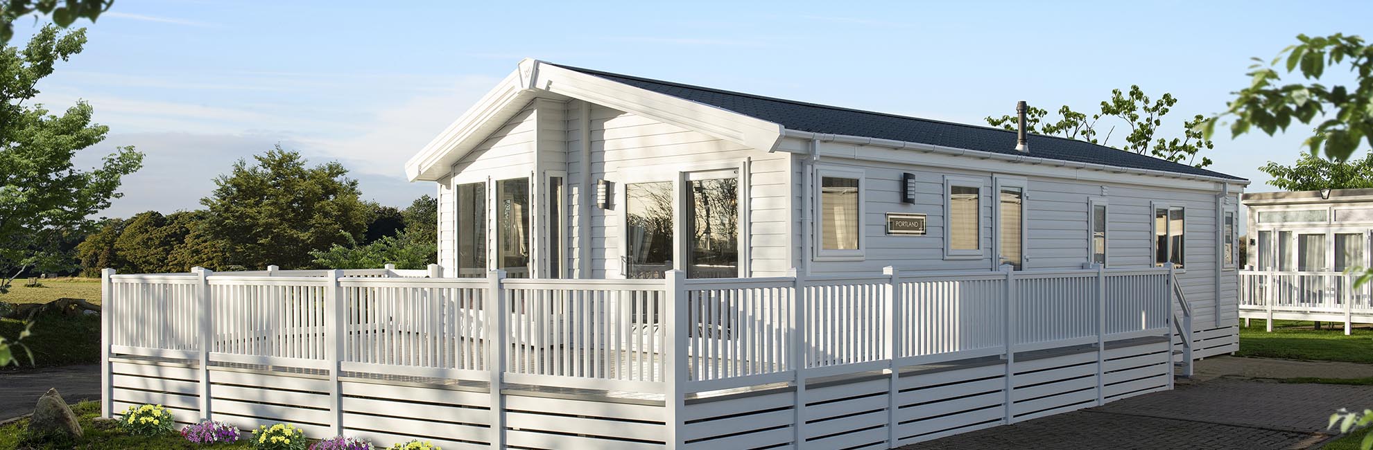 Exterior of a Willerby Portland lodge