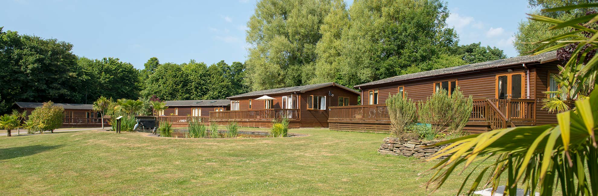 Wooden lodges at St. Minver Holiday Park