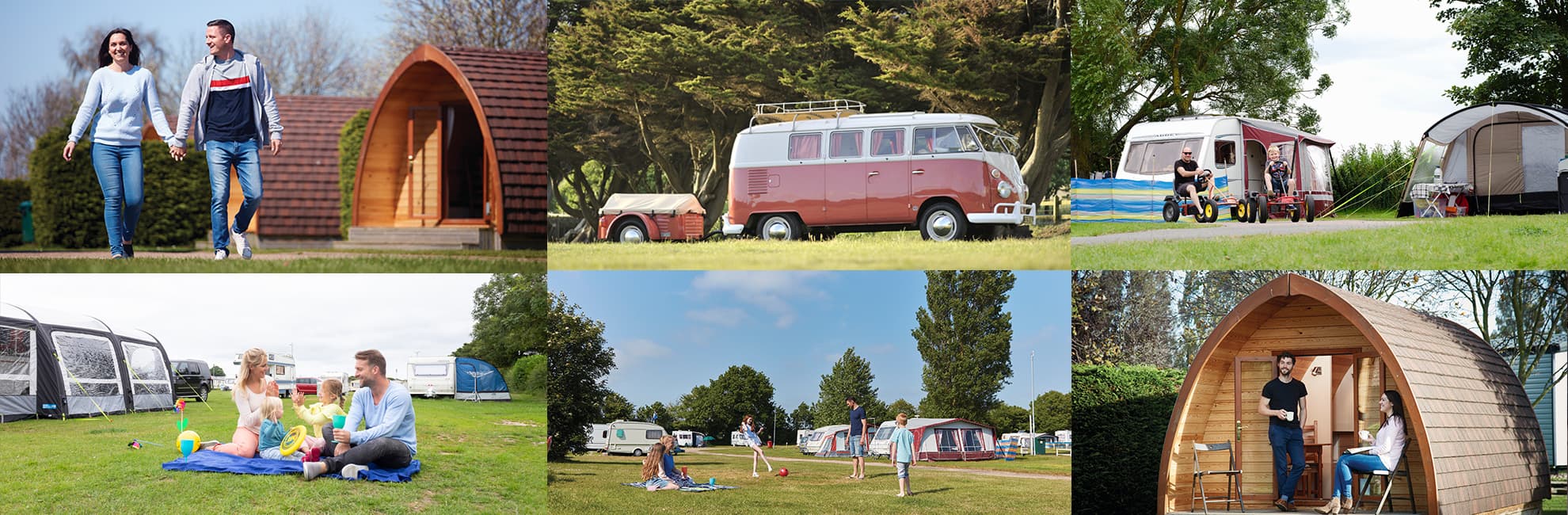 A gallery of touring and camping accommodation in East Anglia & Lincolnshire