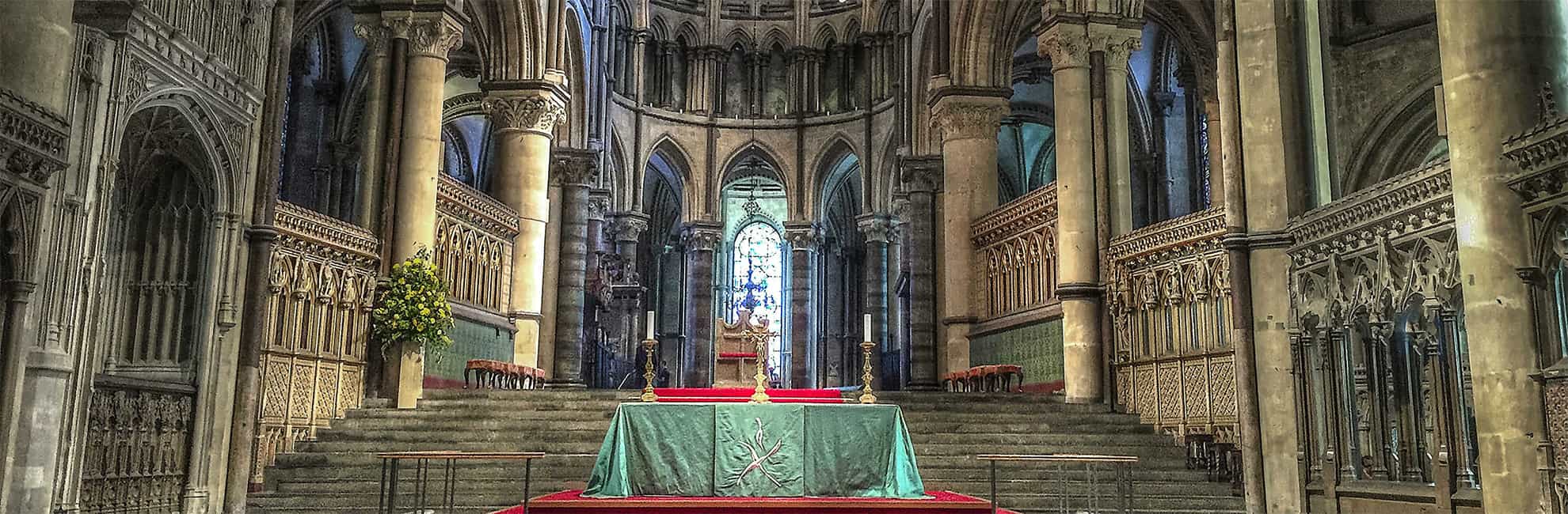 The altar inside Canterbury Cathedral 