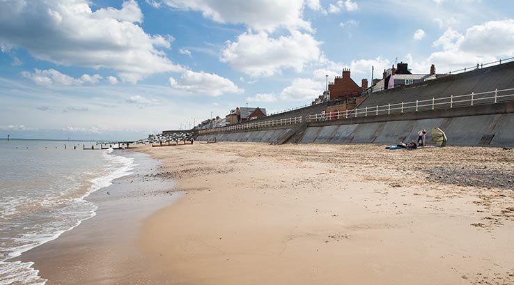 The sandy beach at Withernsea