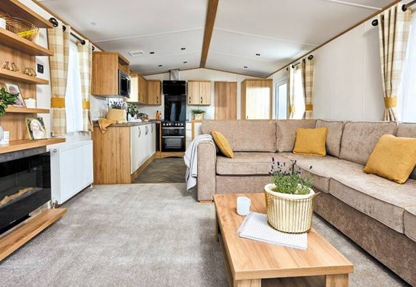 Traditional Caravan Lounge and Kitchen