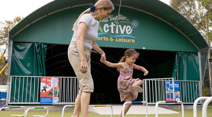 A mother and toddler taking part in Active Tots