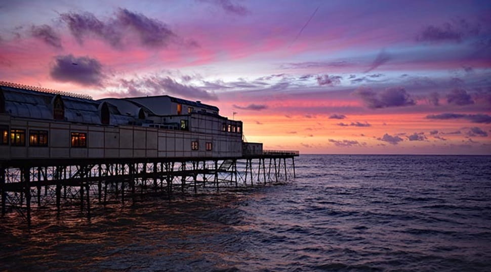 Sunset on the West Coast of Wales at Aberystwyth Pier