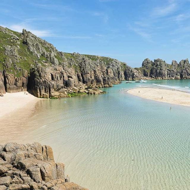 a beautiful Cornish beach scene